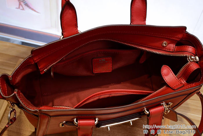 COACH蔻馳 代購正品 真正的牛貨 新款swagger27 F12111 專櫃新款光面牛皮 手提斜挎包  Chz1513